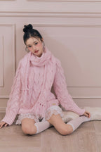 vintage like cable knit