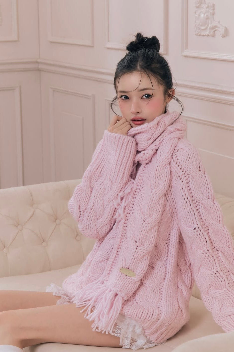 vintage like cable knit