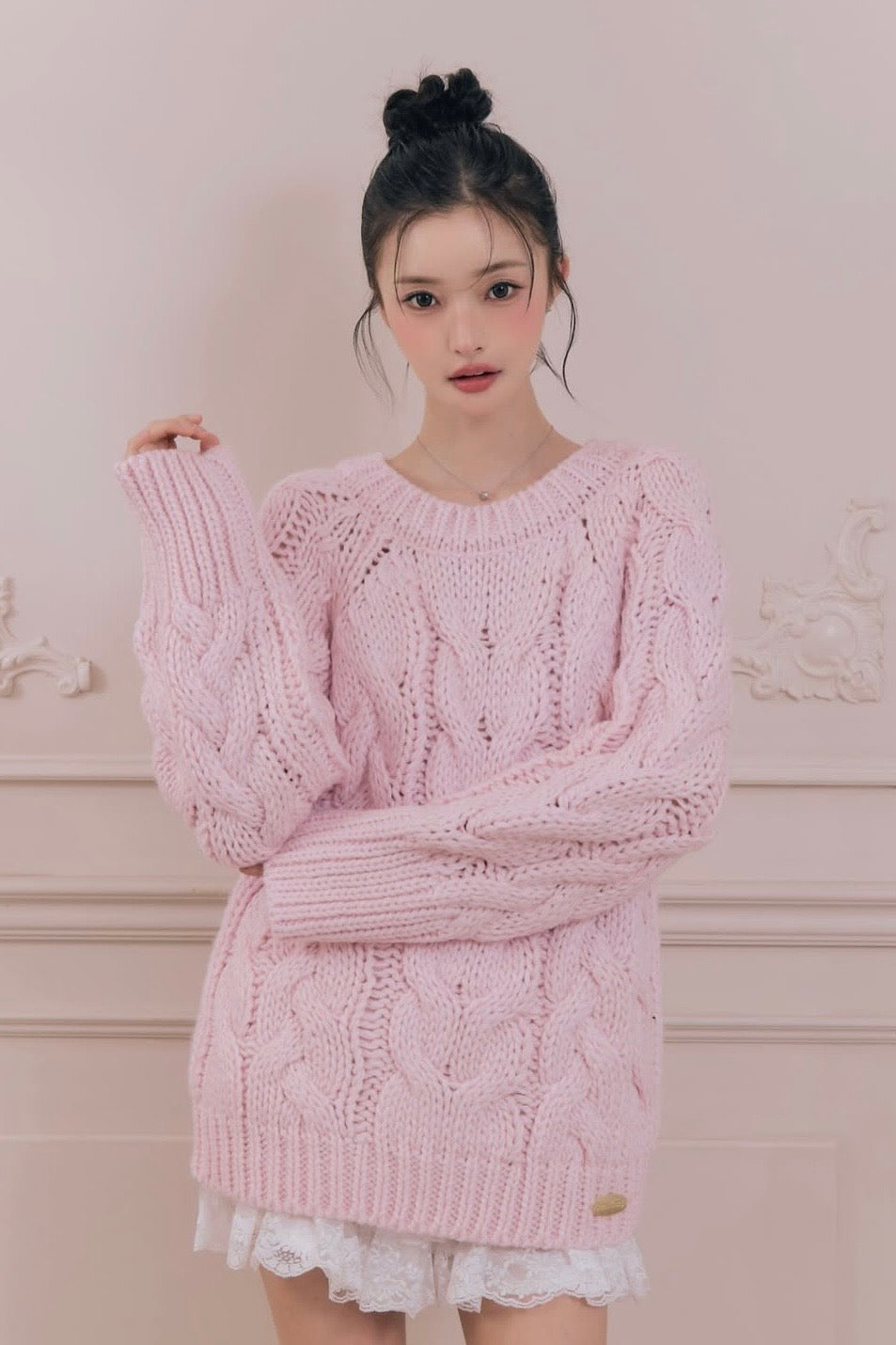 vintage like cable knit
