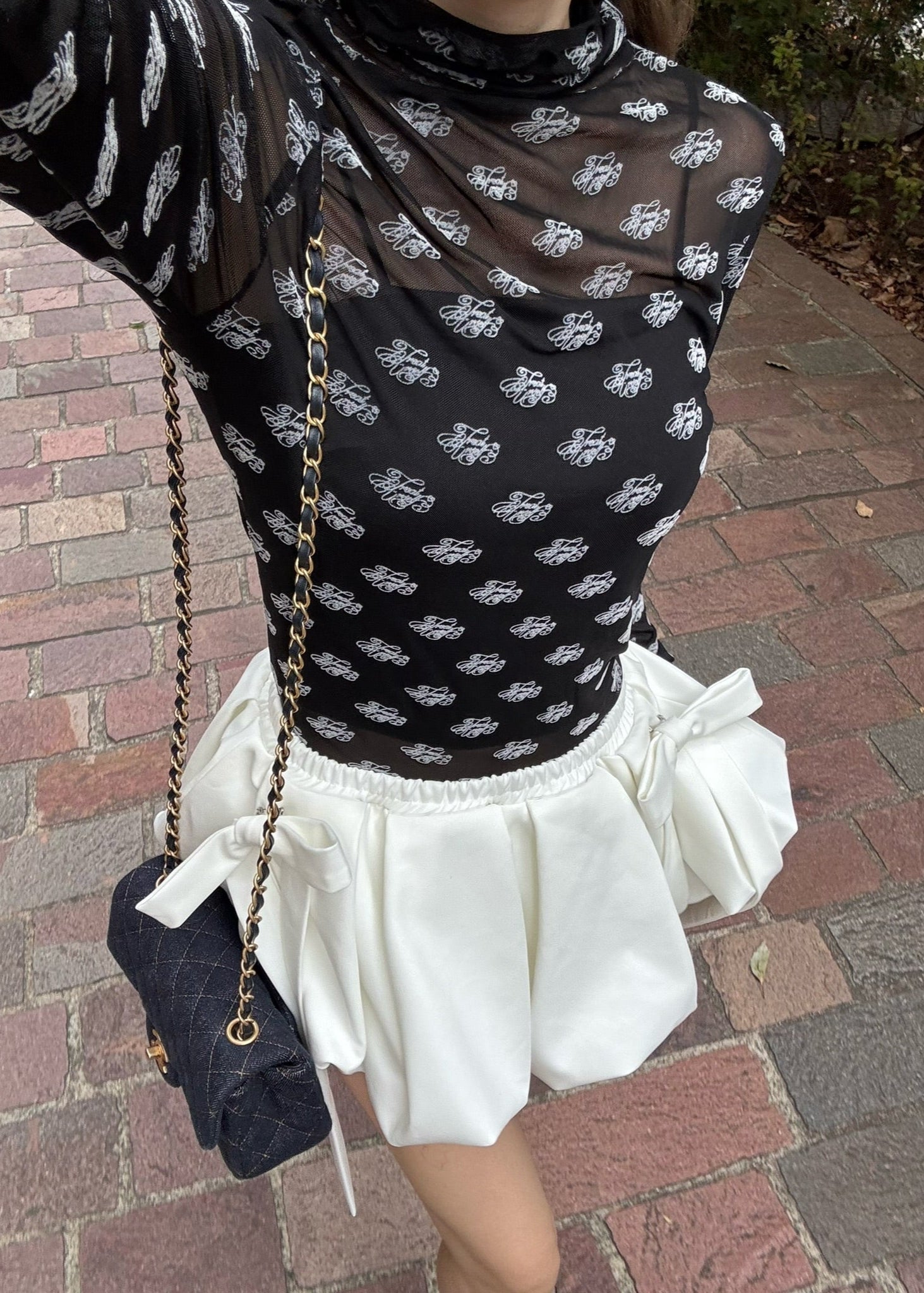 ribbon ballon mini skirt