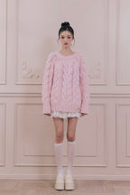 vintage like cable knit