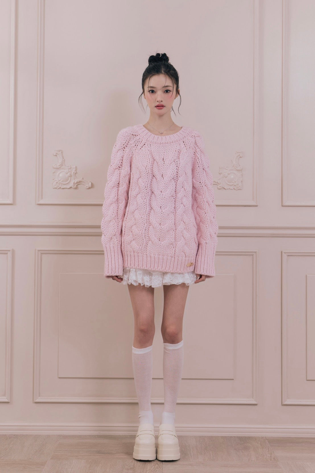 vintage like cable knit