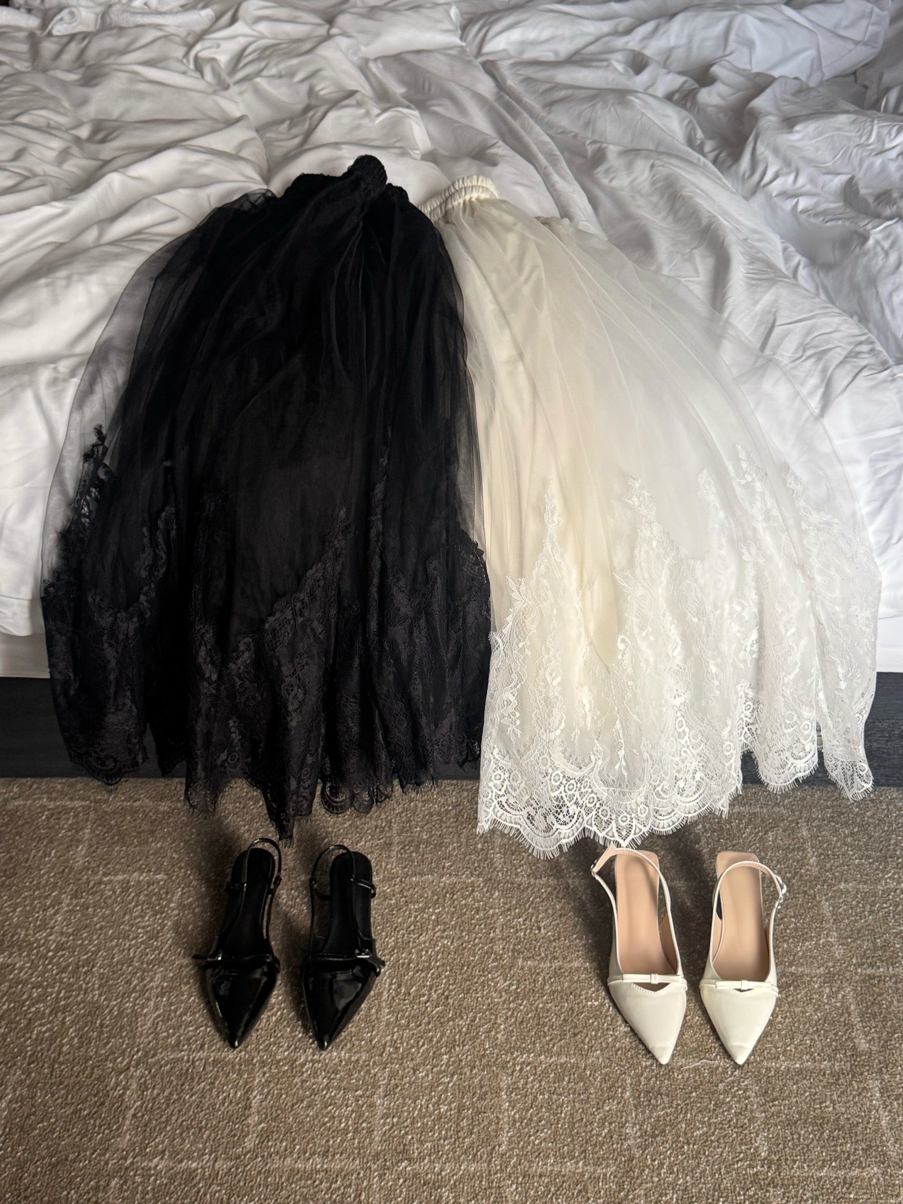 【予約販売2月中旬〜下旬】Clara Tulle Lace Long Skirt