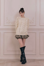 vintage like cable knit