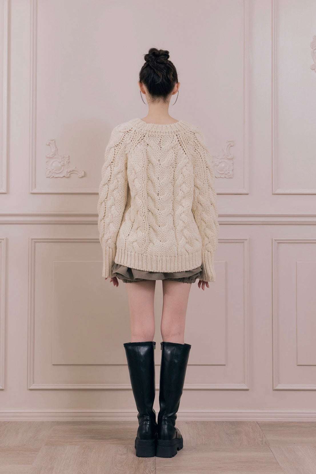 vintage like cable knit