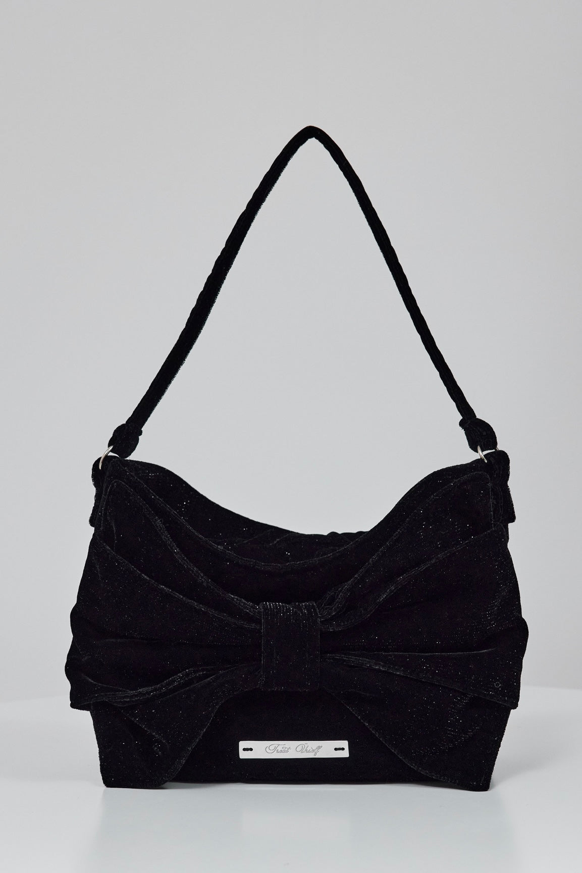 ribbon shape hand bag