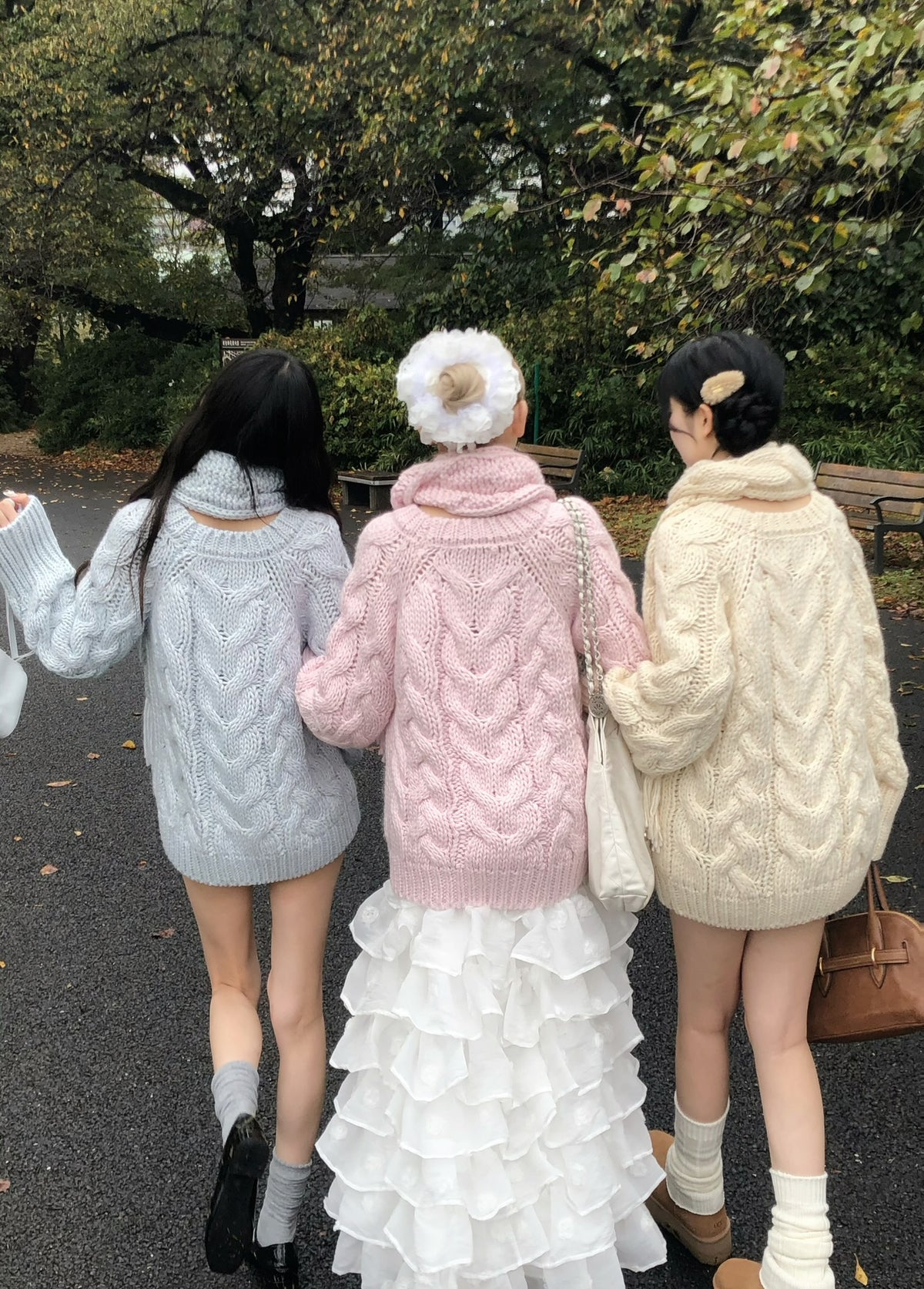 vintage like cable knit