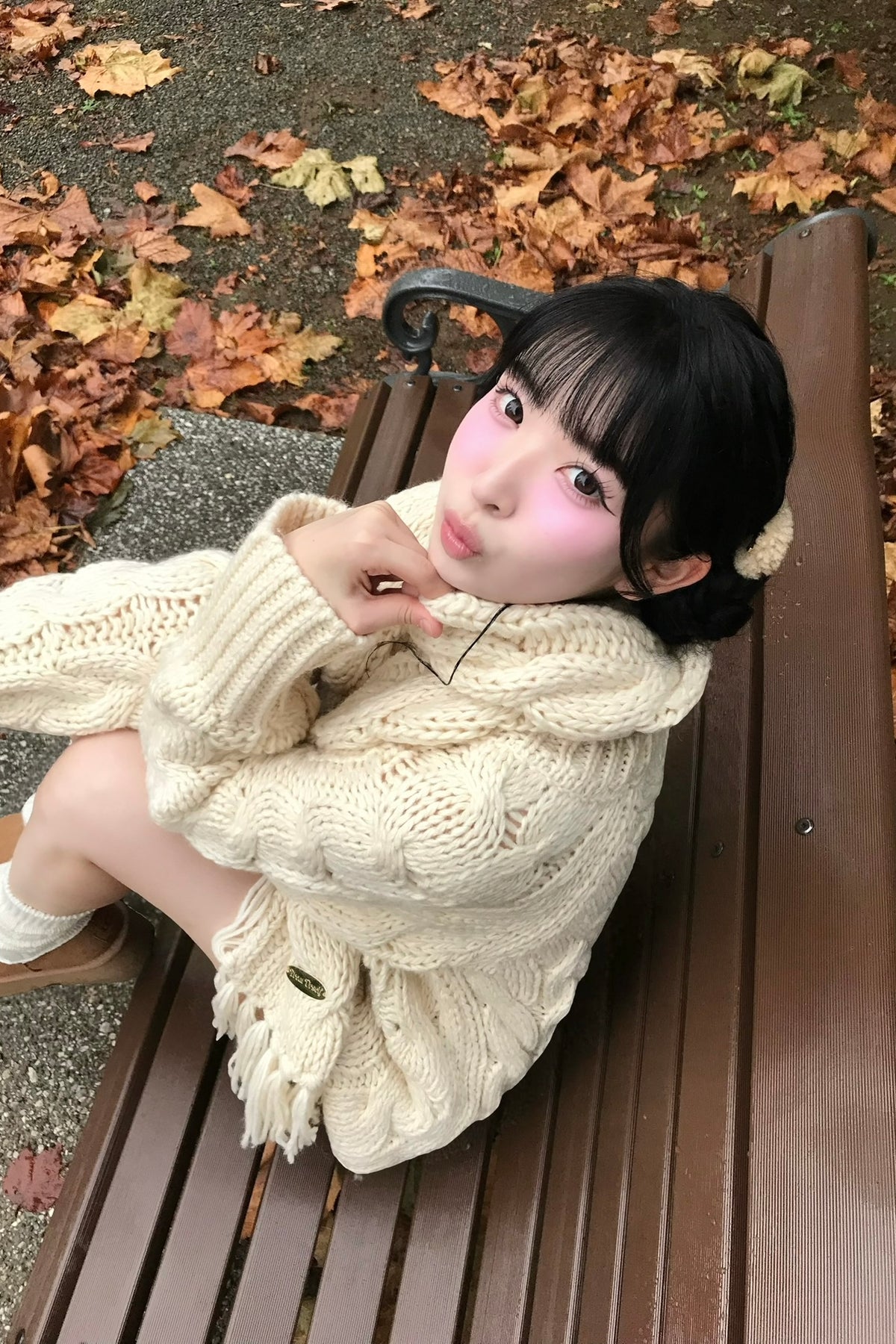 vintage like cable knit