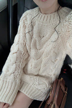 vintage like cable knit