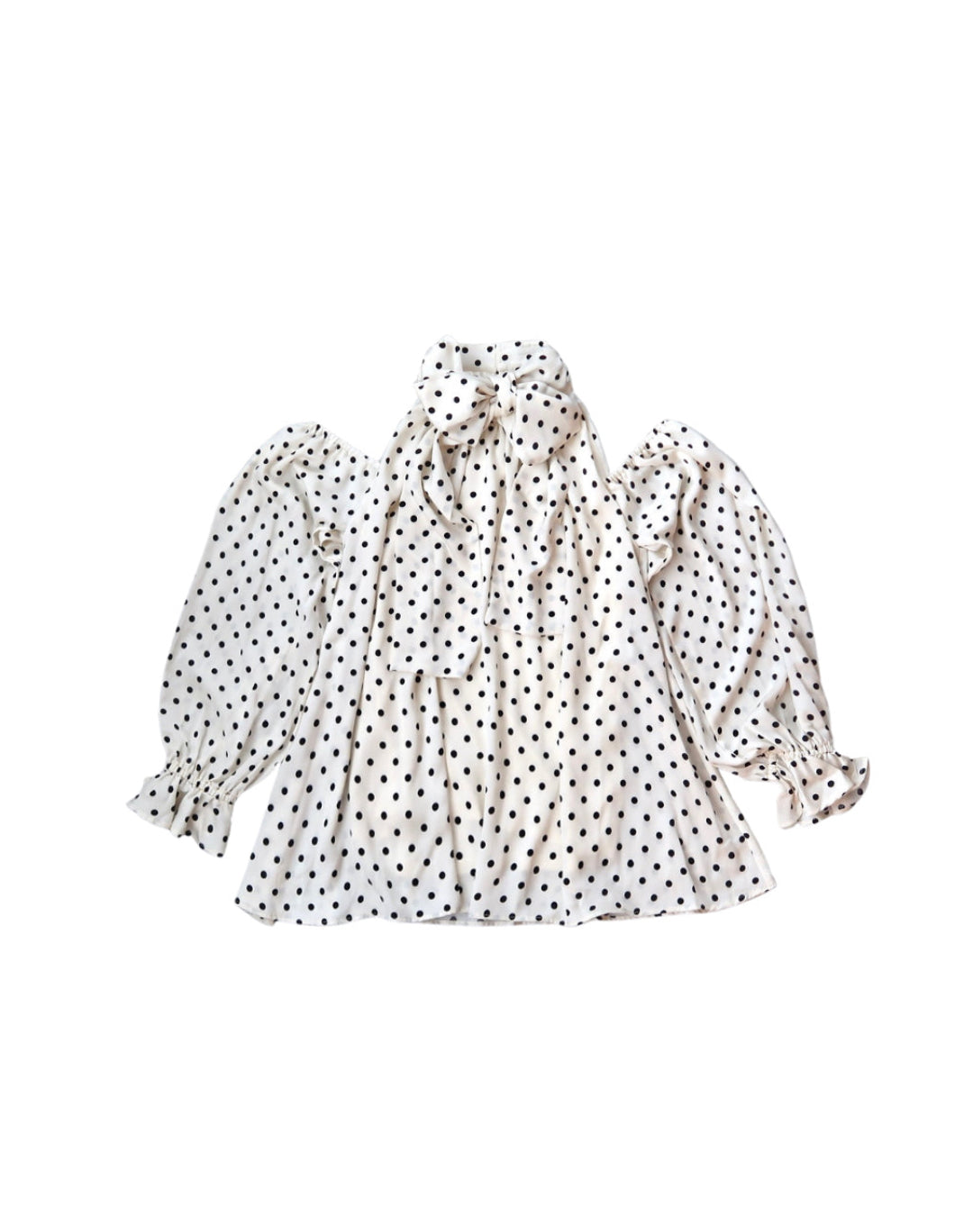 Sophie Dot Ribbon Tunic Blouse