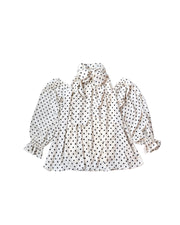 Sophie Dot Ribbon Tunic Blouse