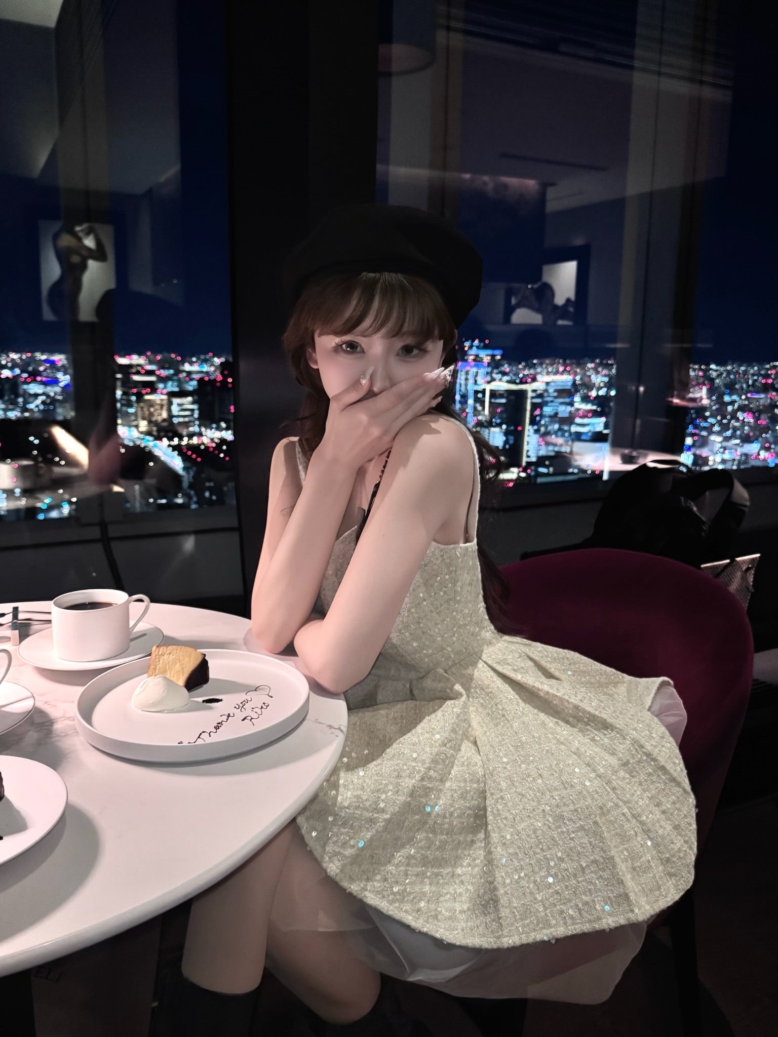 Twilight Tweed Tulle Dress(ivory)