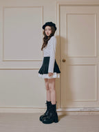 classy pleats frill mini skirt