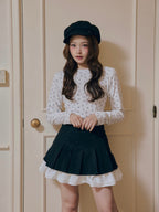 classy pleats frill mini skirt
