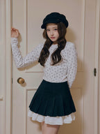 classy pleats frill mini skirt