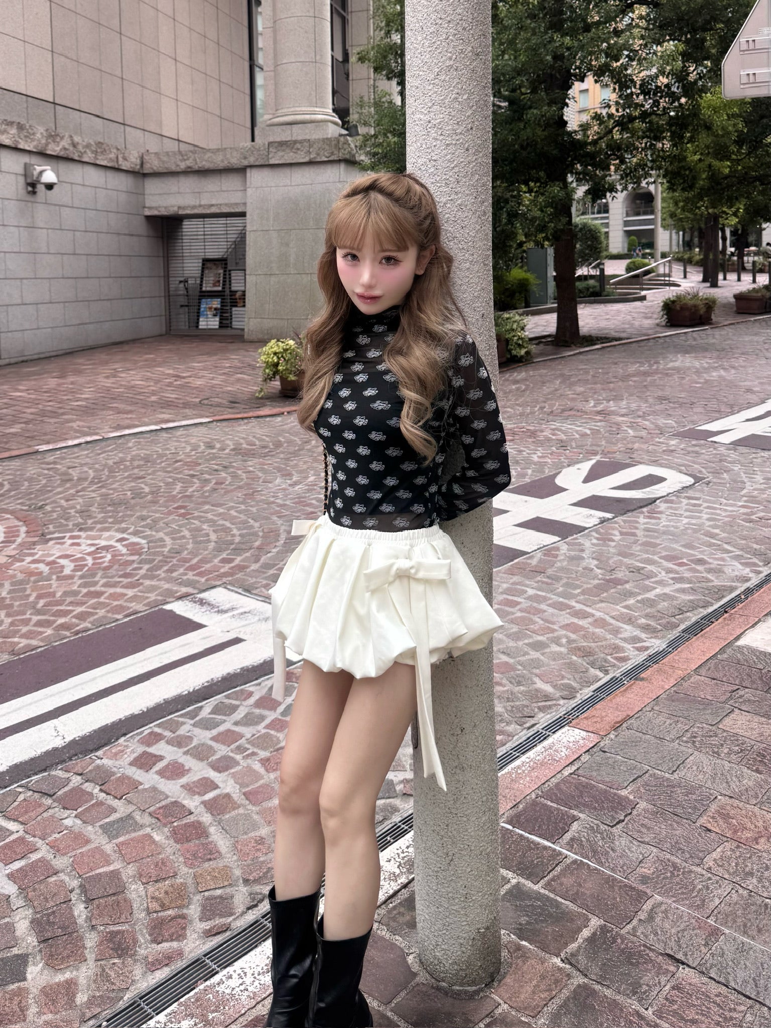 ribbon ballon mini skirt