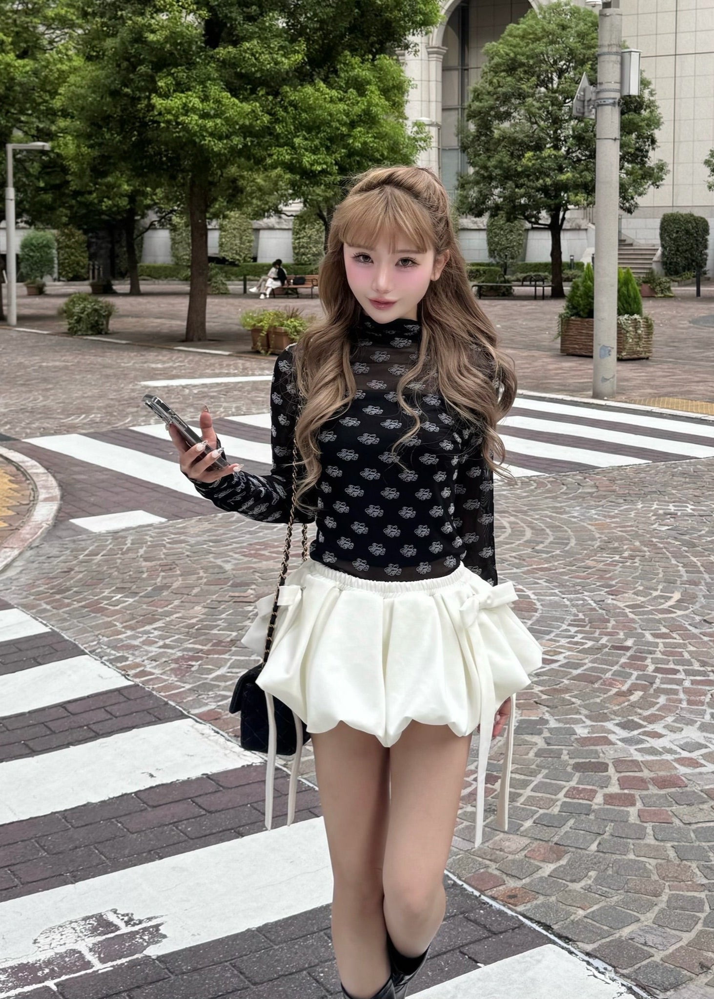 ribbon ballon mini skirt