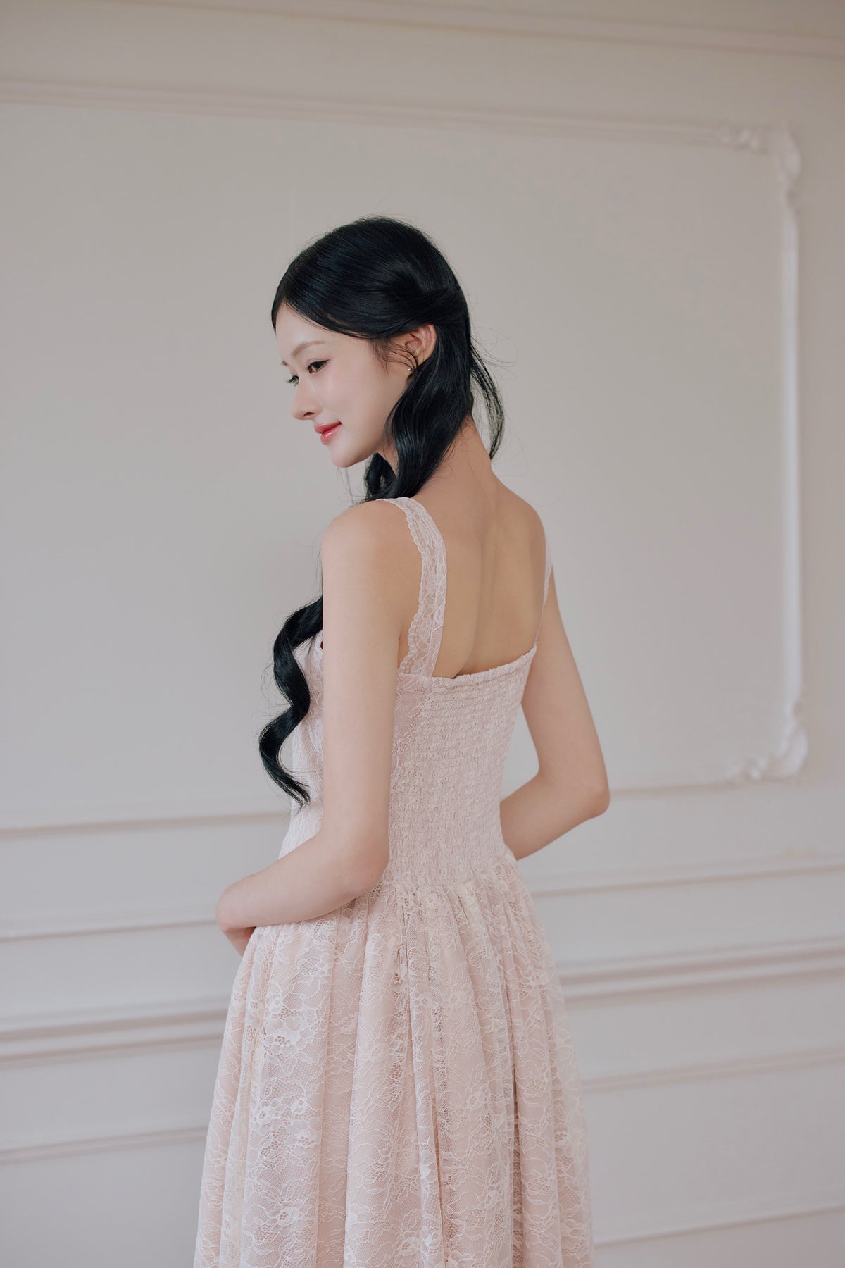 lace corset long one-piece