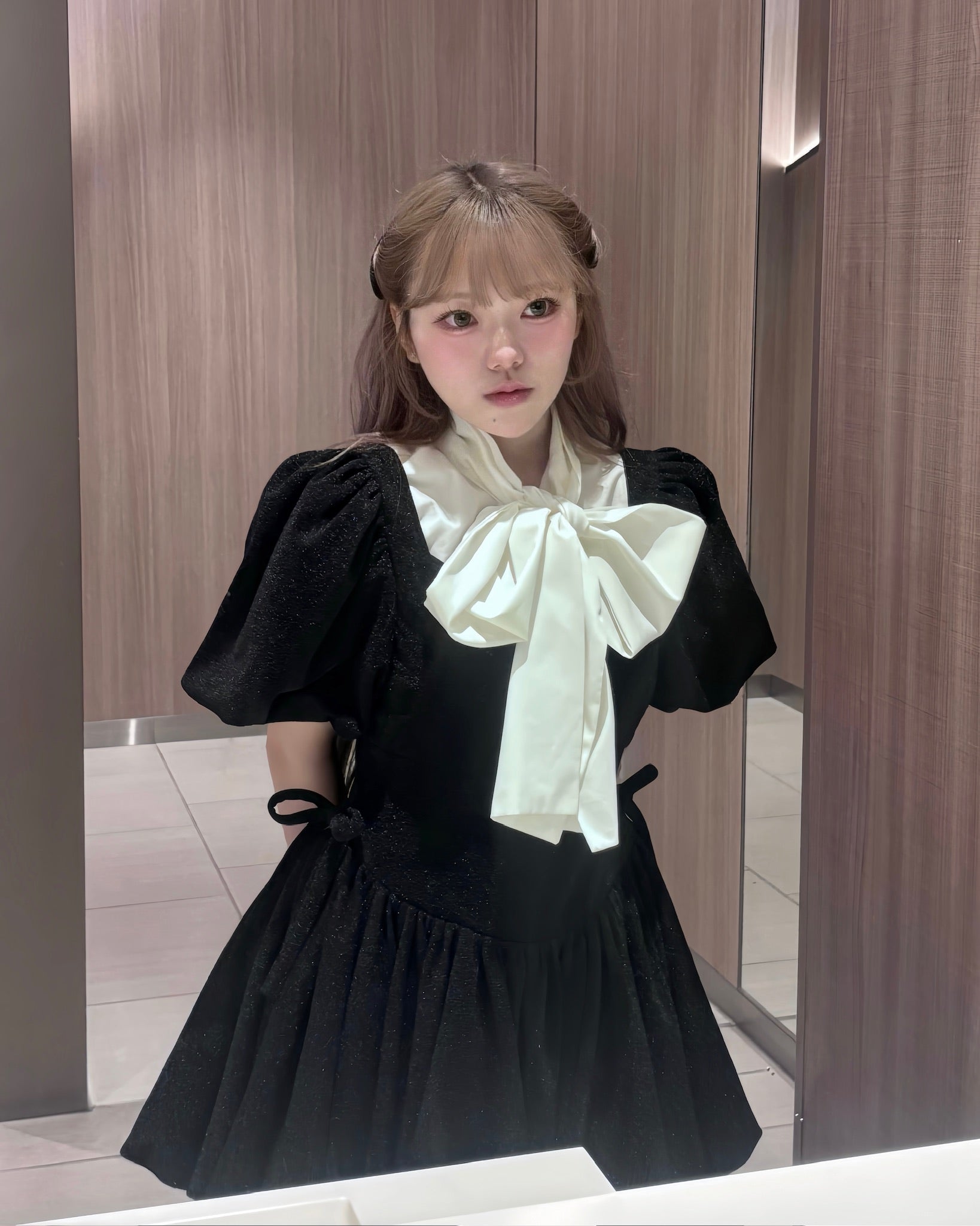 【10月下旬〜11月上旬発送】puff sleeve ballon mini one piece