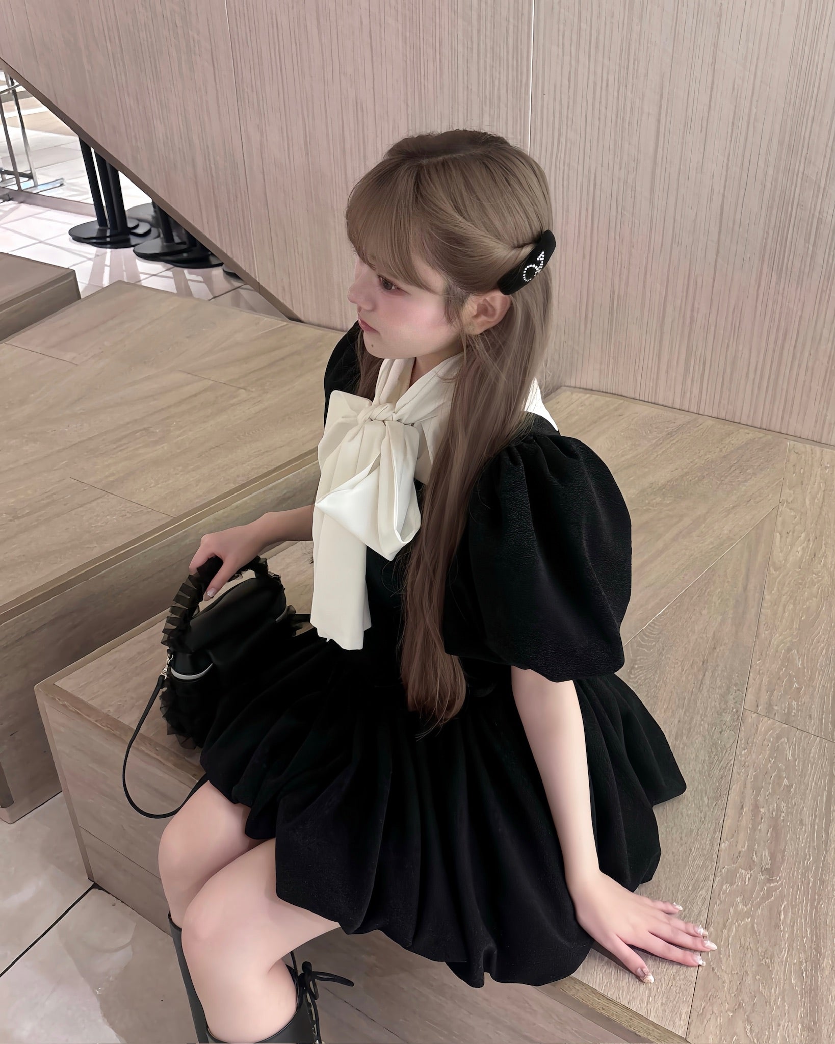 【10月下旬〜11月上旬発送】puff sleeve ballon mini one piece