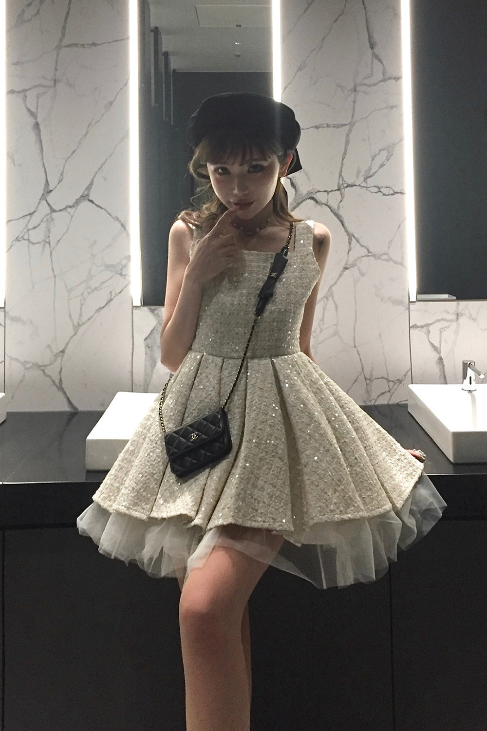 Treat Ürself ribbon béret hat