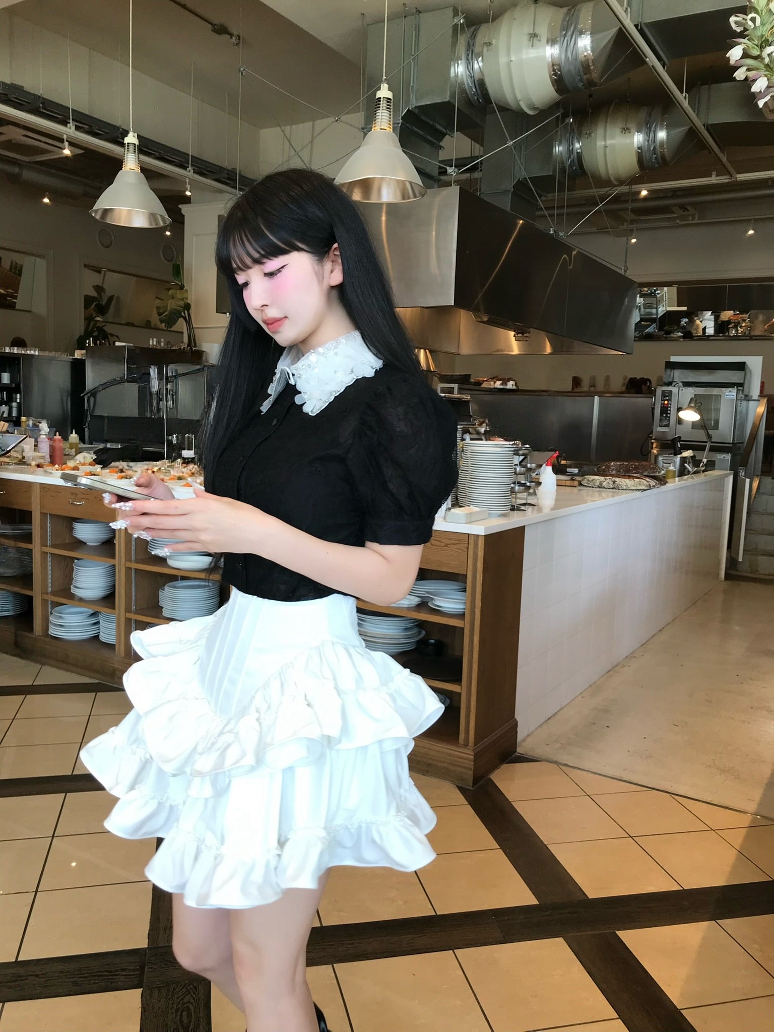 étoile flower lace blouse