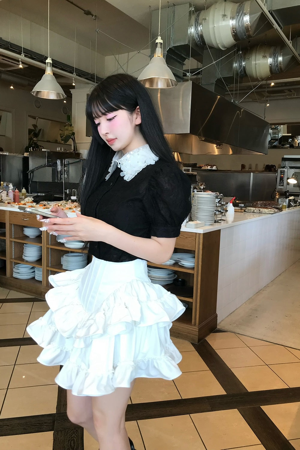 étoile flower lace blouse