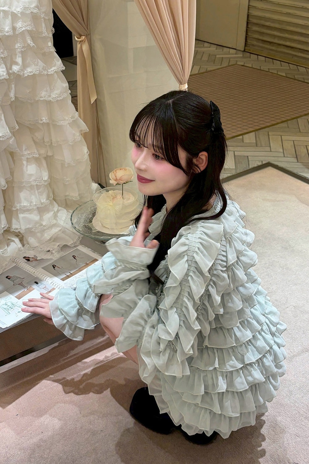 sweet pea chiffon frill tops