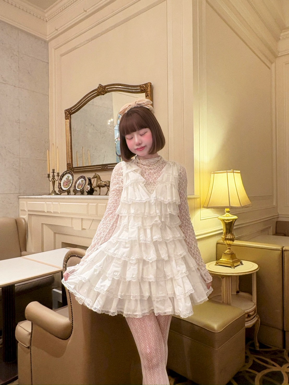 【4月下旬〜5月上旬】angel wing mini dress(white)