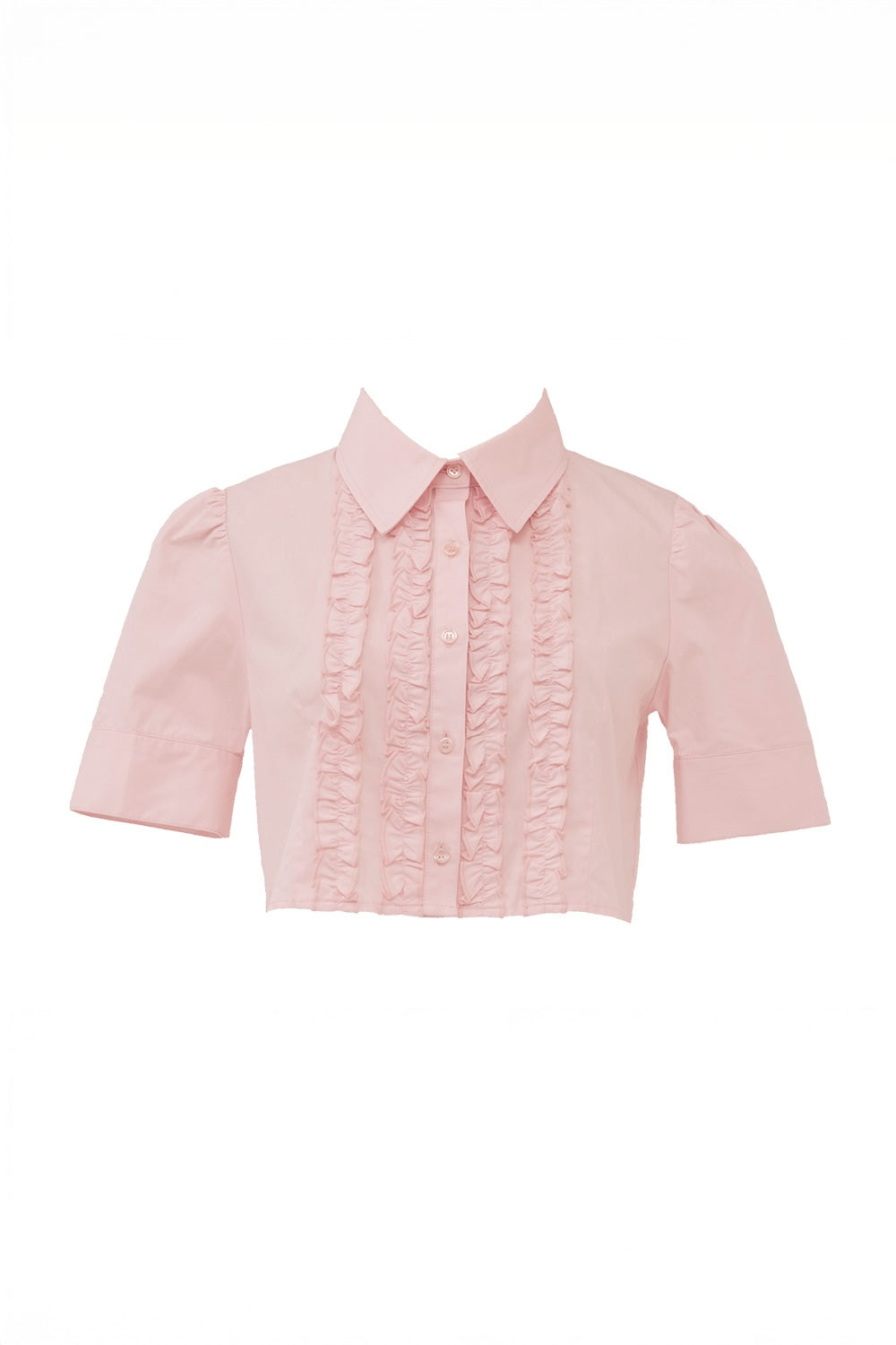 whip cream frill blouse