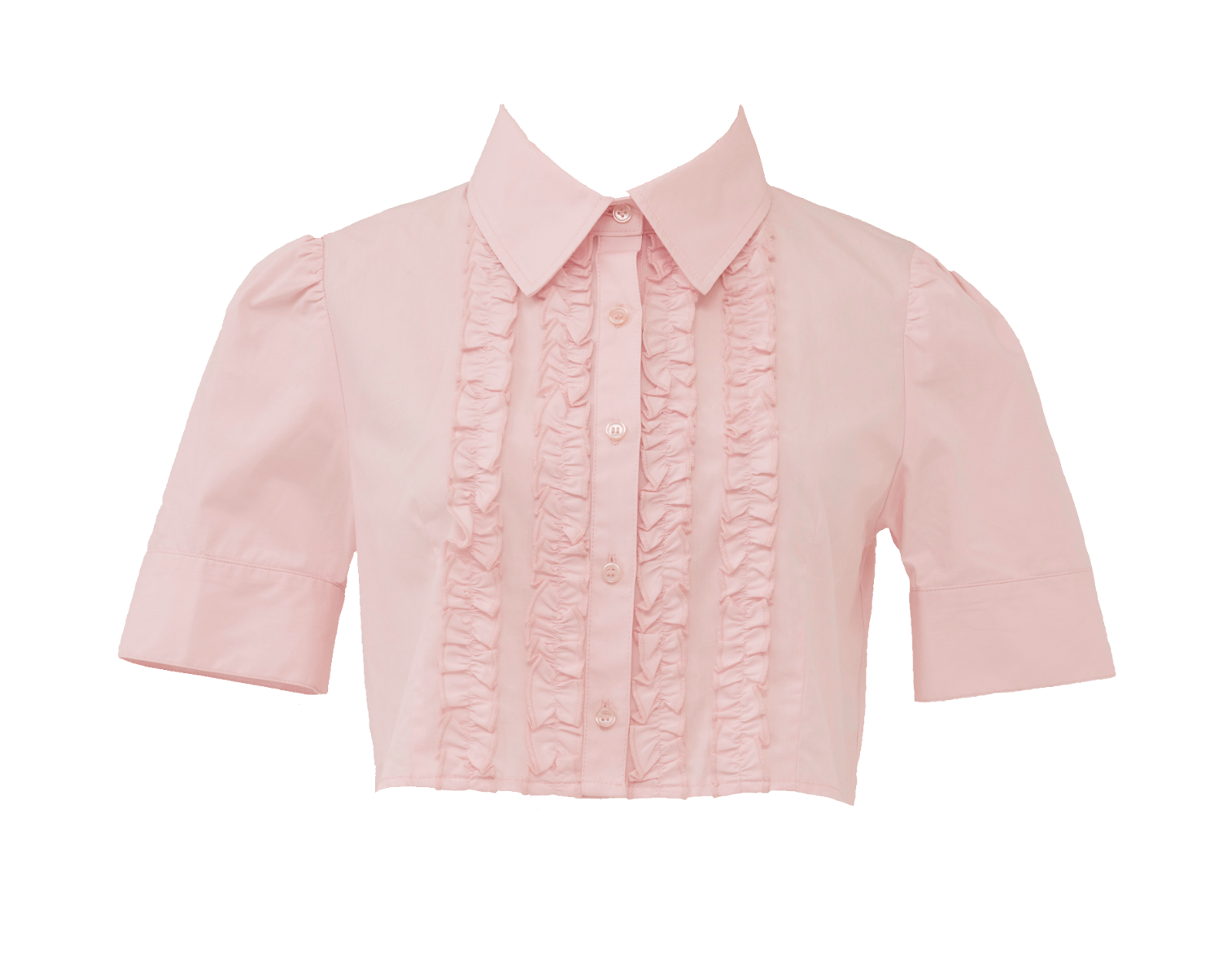 whip cream frill blouse