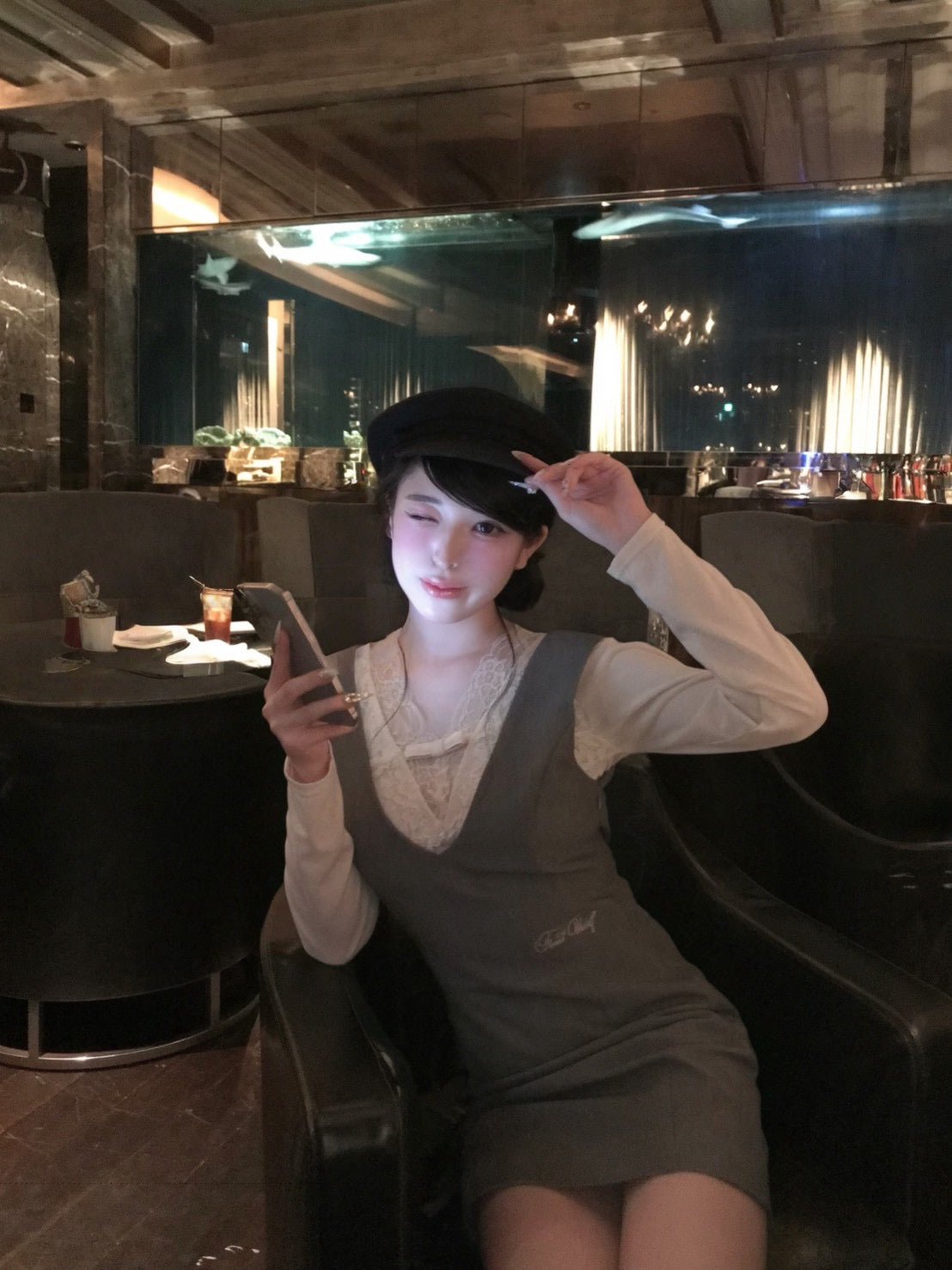 classy line jumper skirt