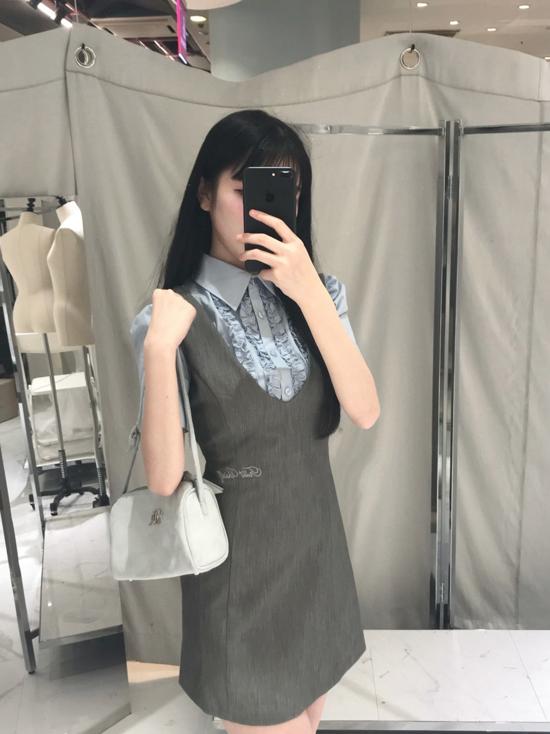 classy line jumper skirt