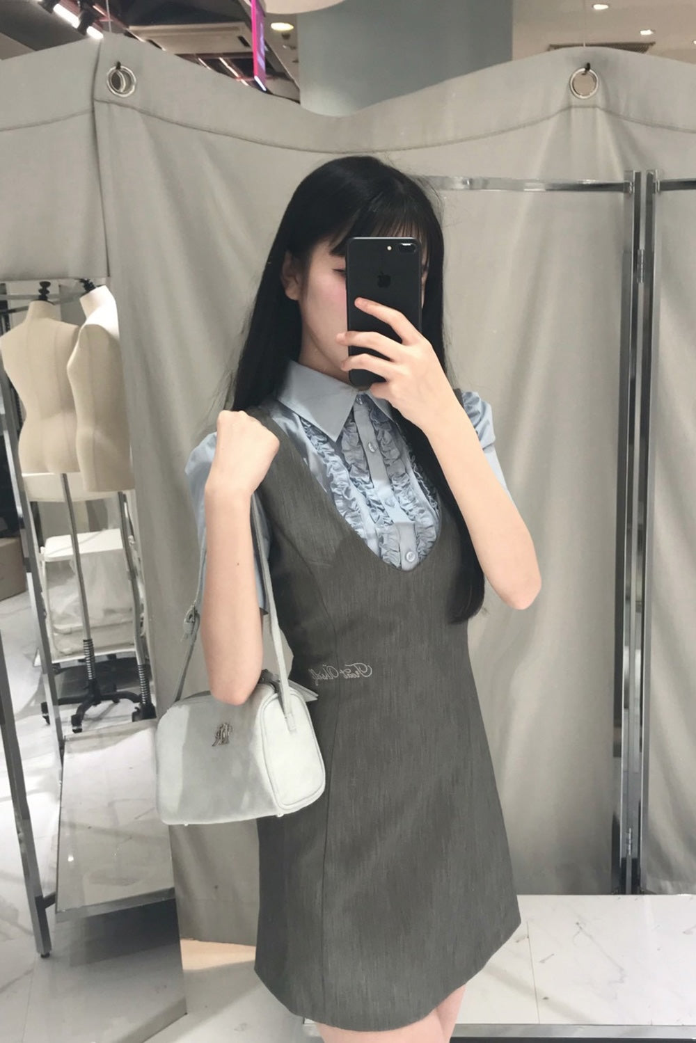 classy line jumper skirt