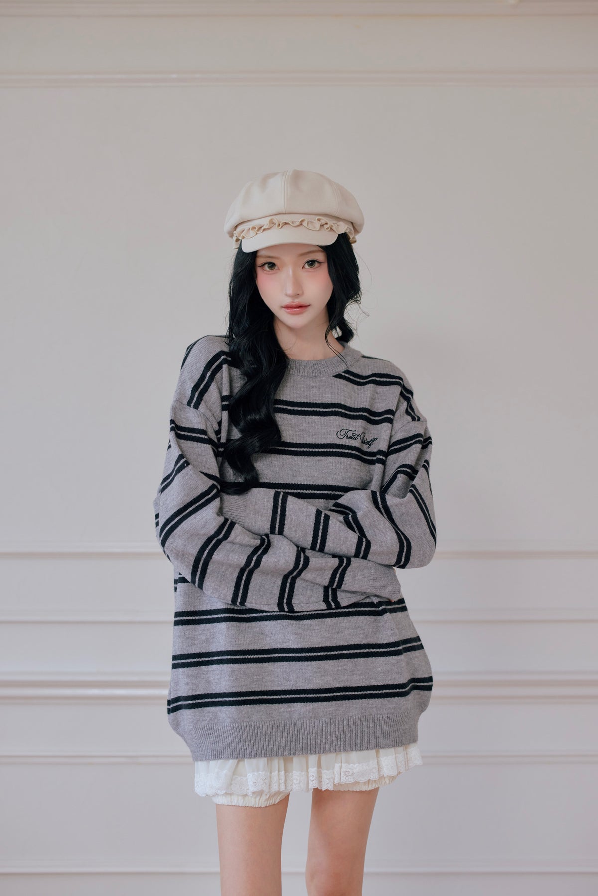 Preppie border knit