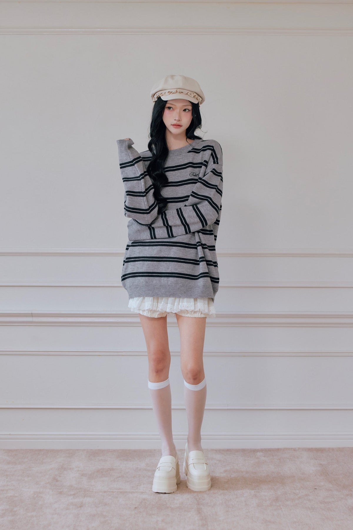 Preppie border knit
