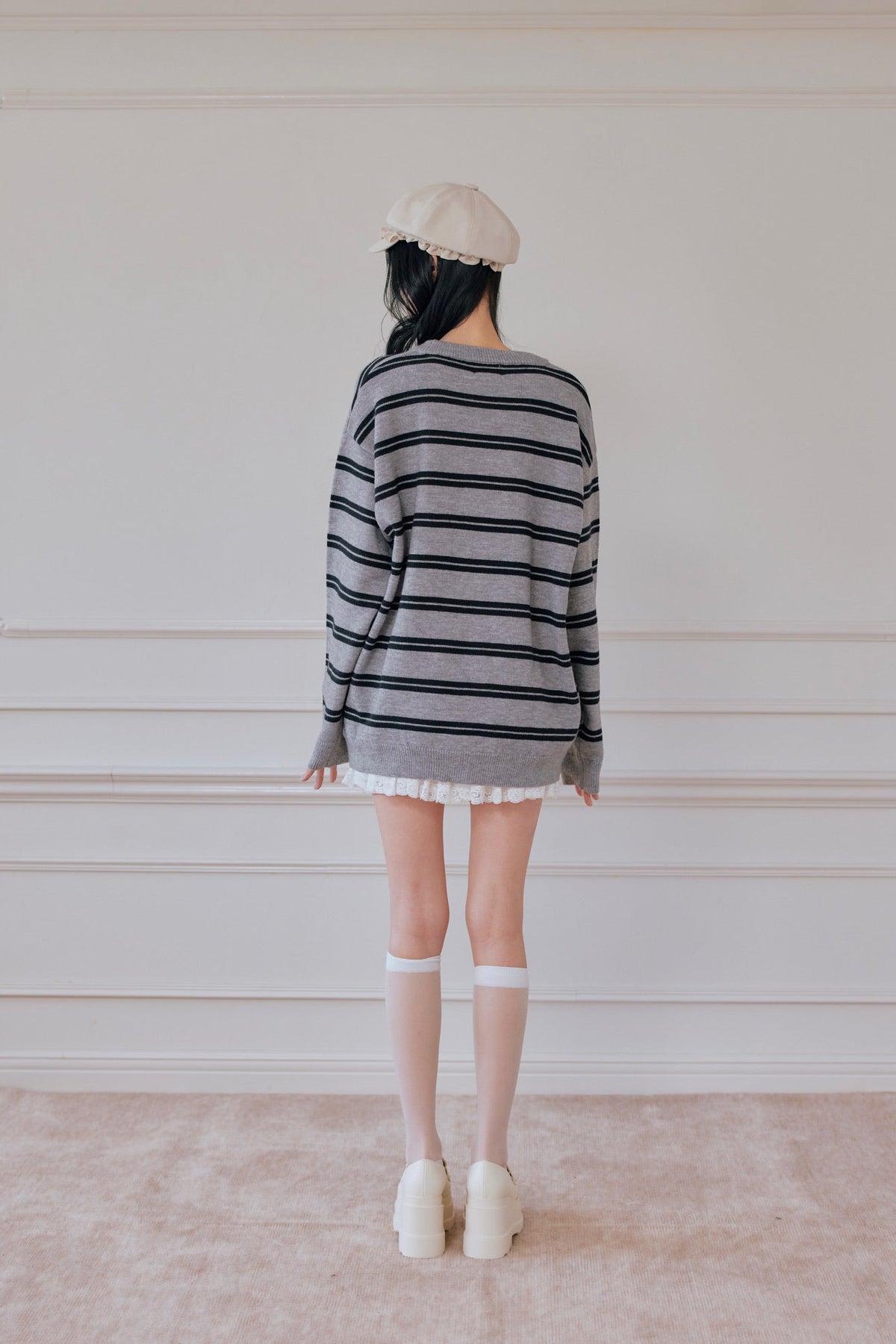 Preppie border knit