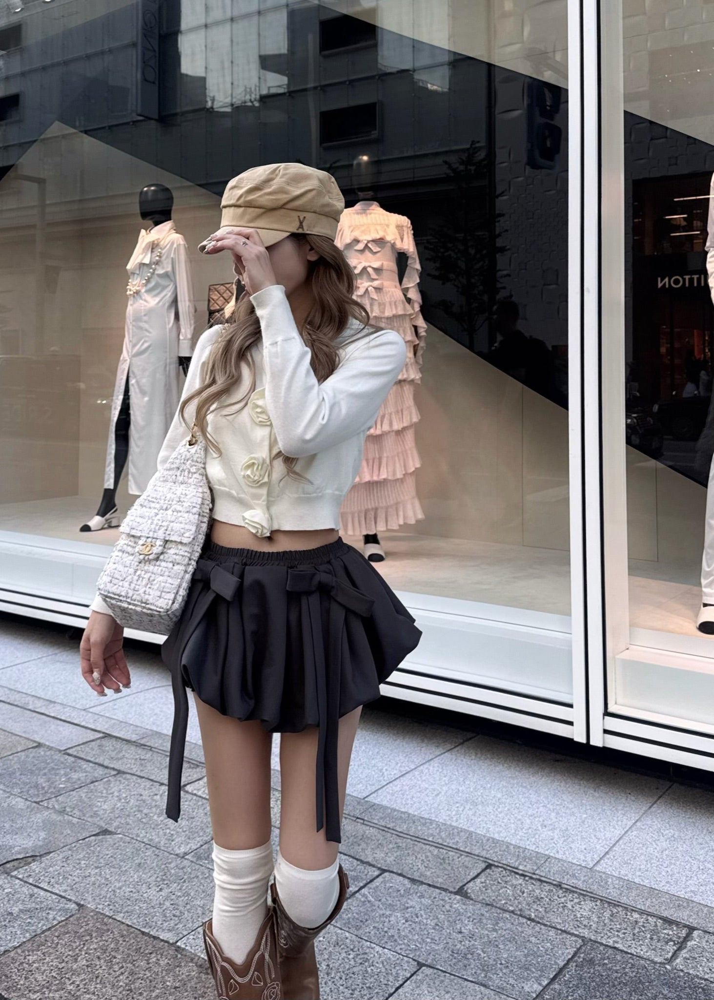 ribbon ballon mini skirt