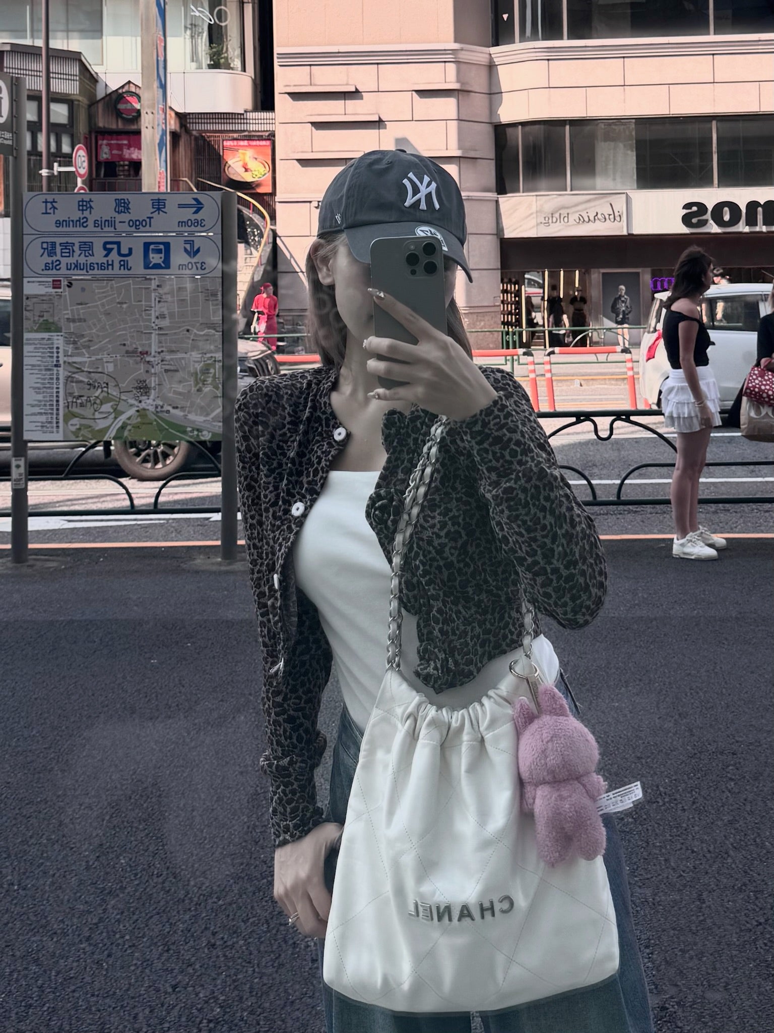 【10月上旬発送】Leopard Rose flower motif knit cardigan
