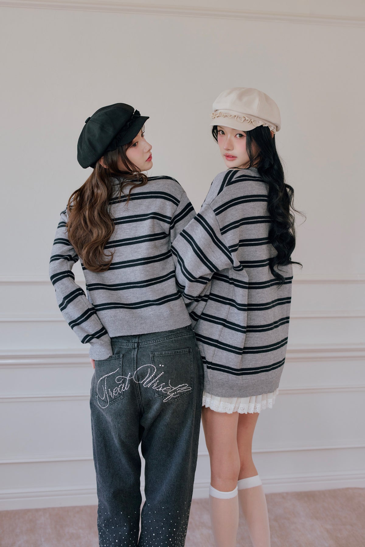 Preppie border knit