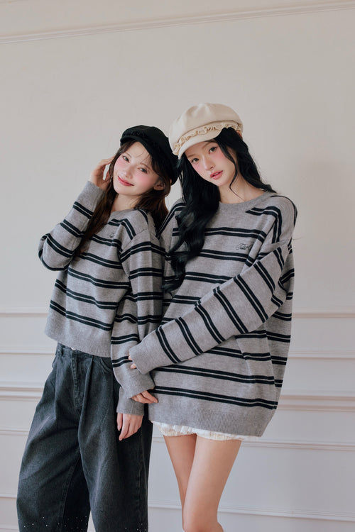 Preppie border knit