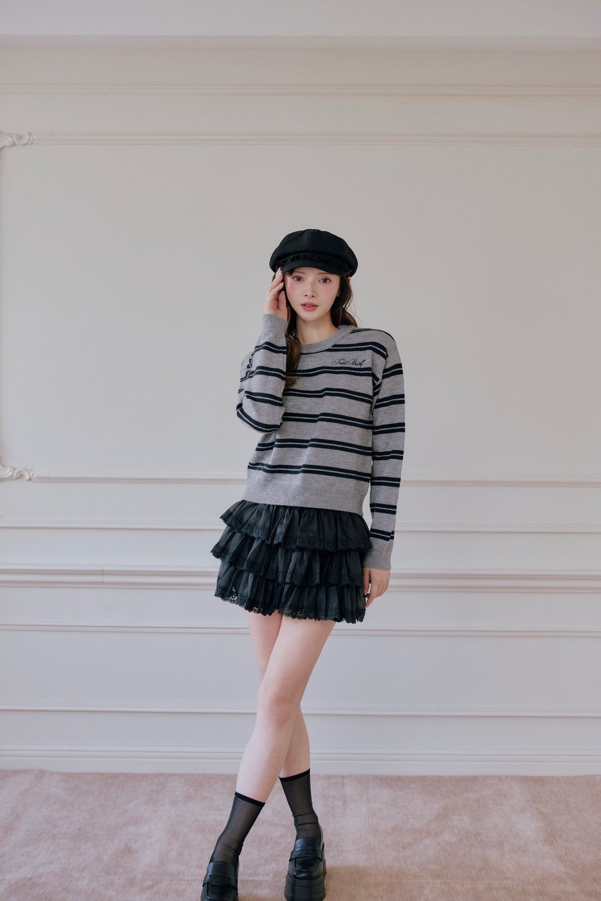 Preppie border knit