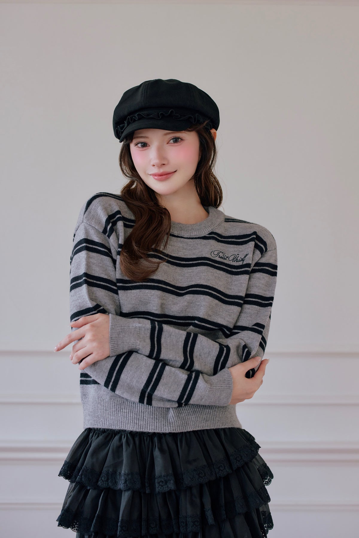 Preppie border knit