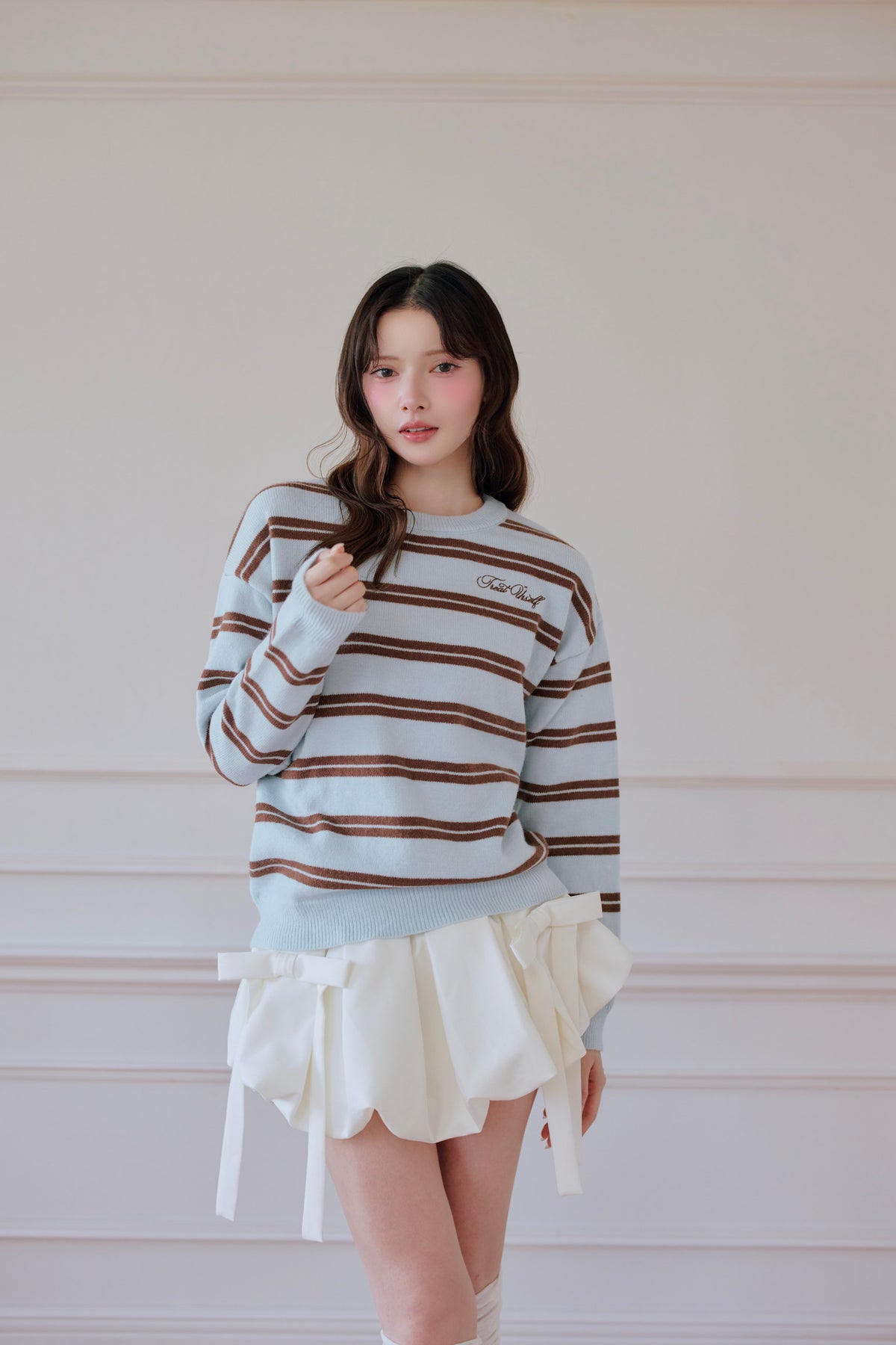 Preppie border knit