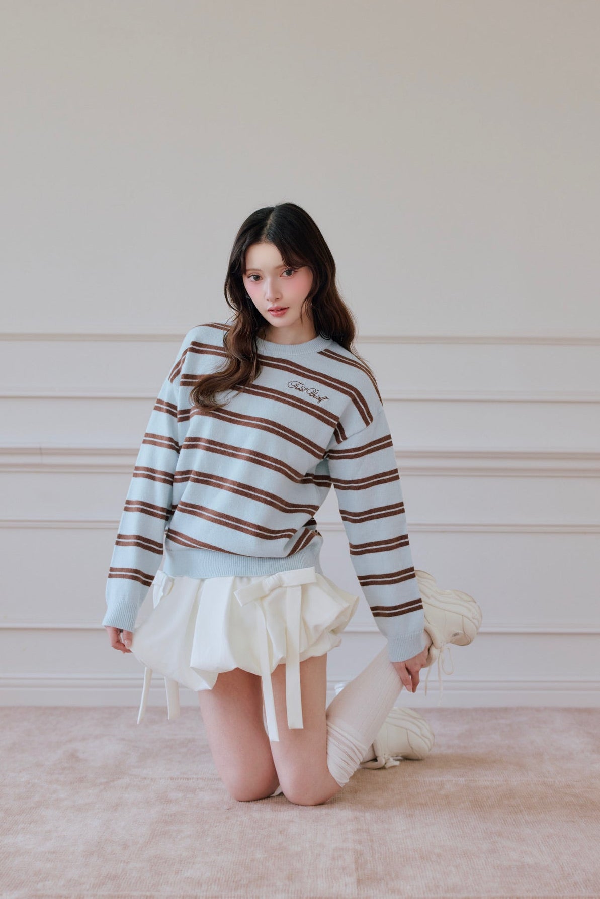 Preppie border knit