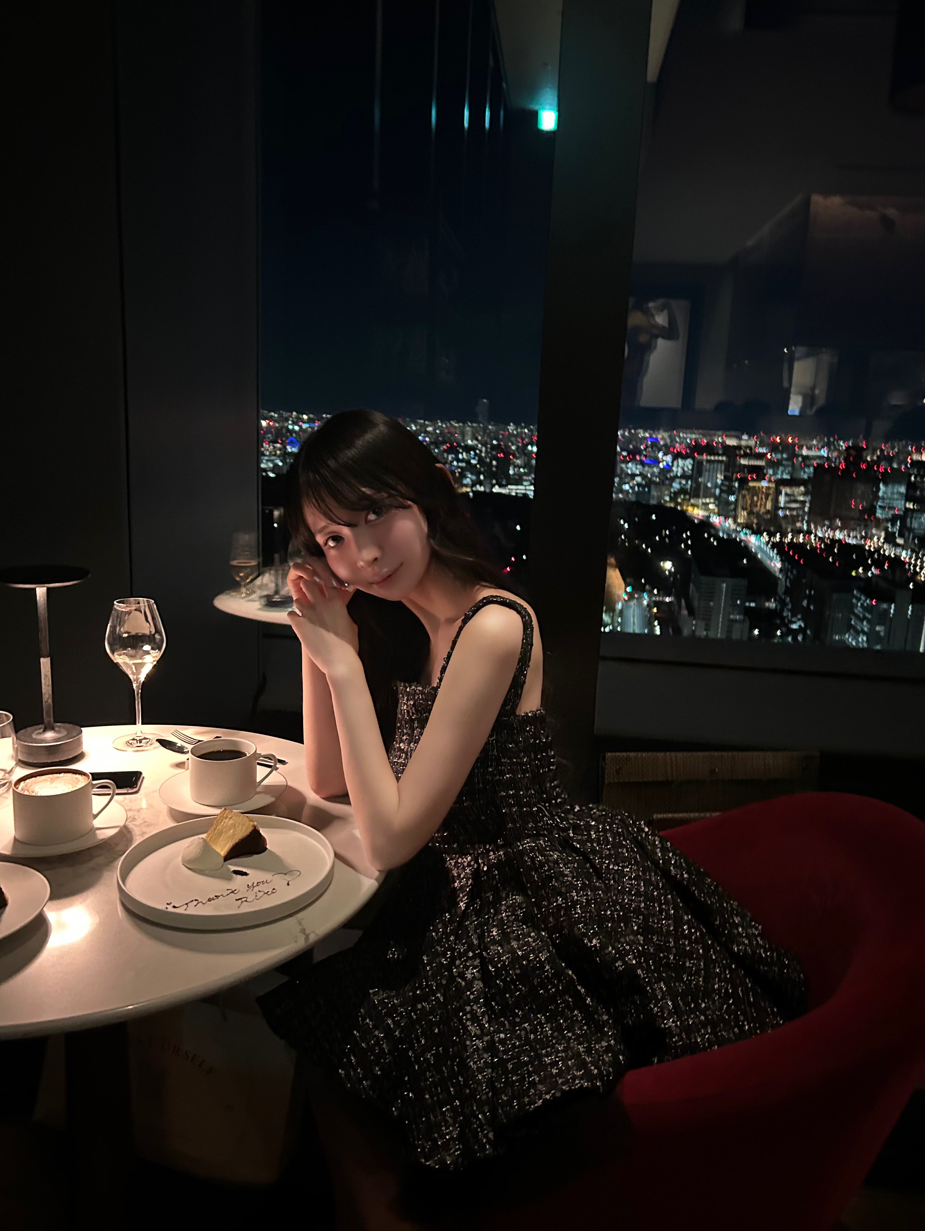 Twilight Tweed Tulle Dress(black)