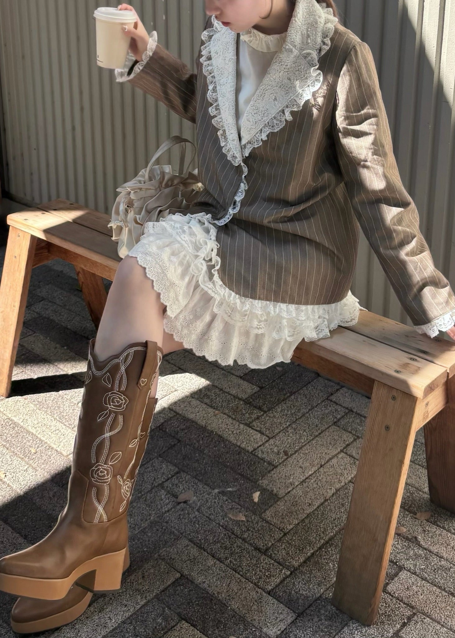 【10月末より順次発送】Retro lace jacket