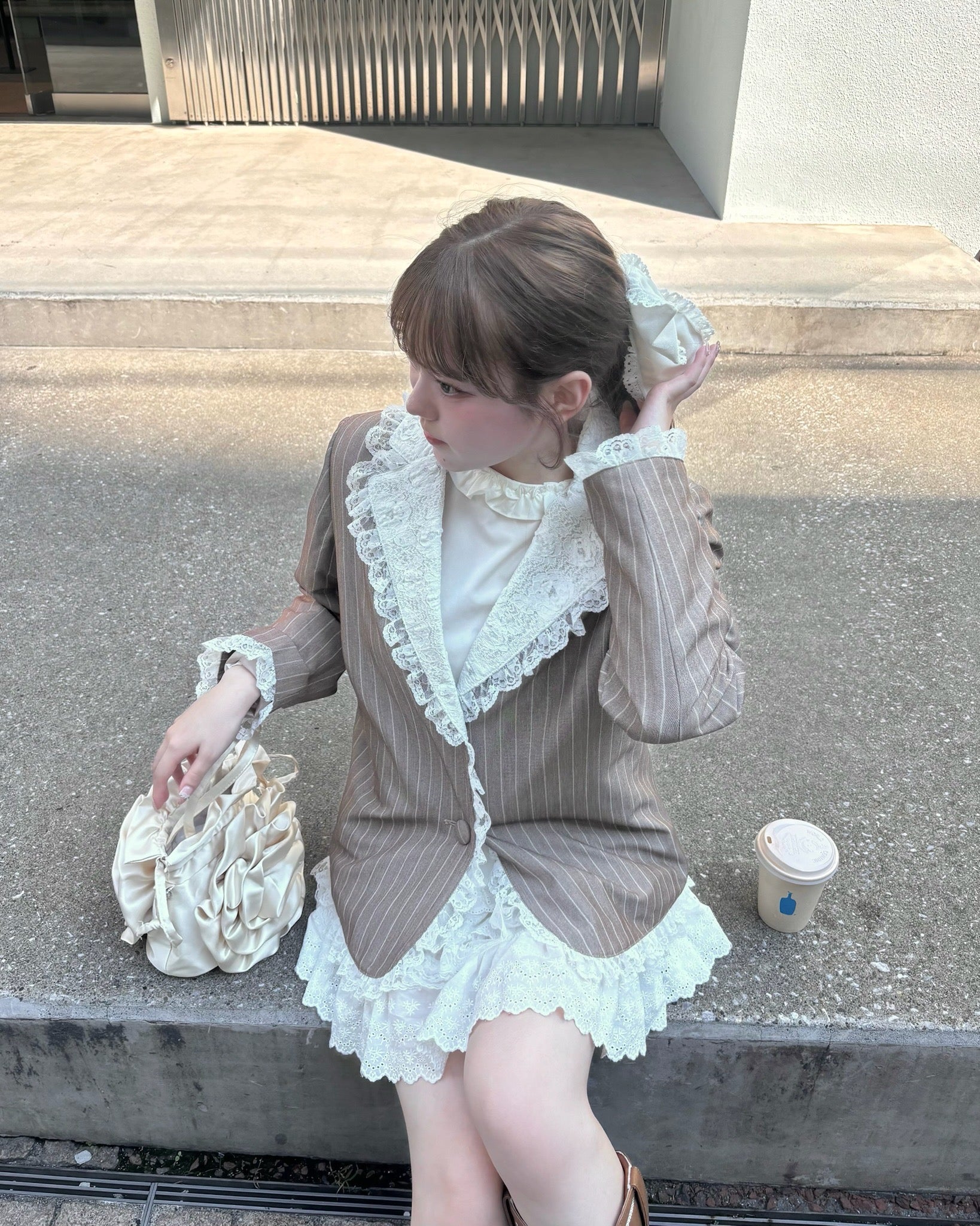 【10月末より順次発送】Retro lace jacket