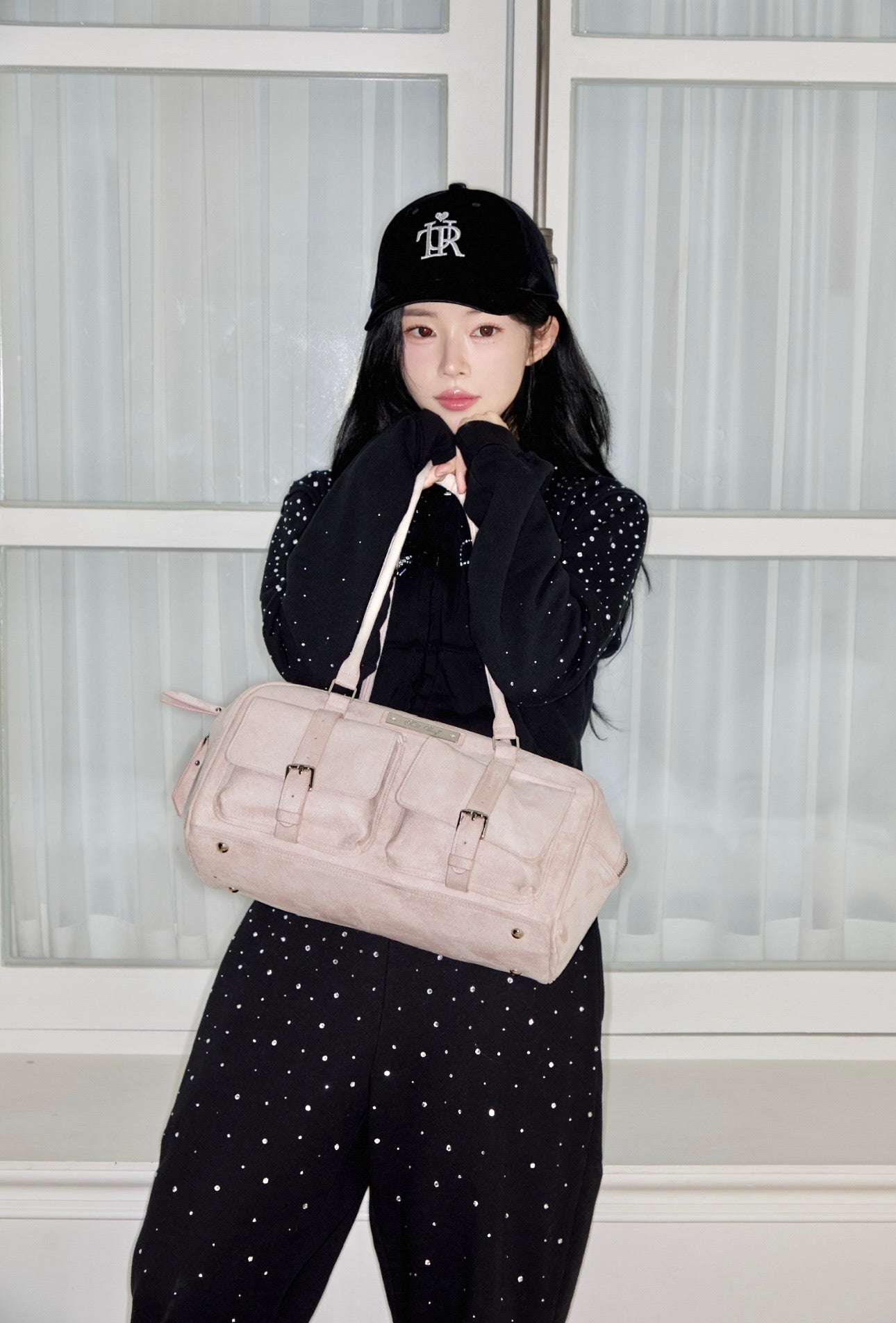 Treat Ürself suède boston bag