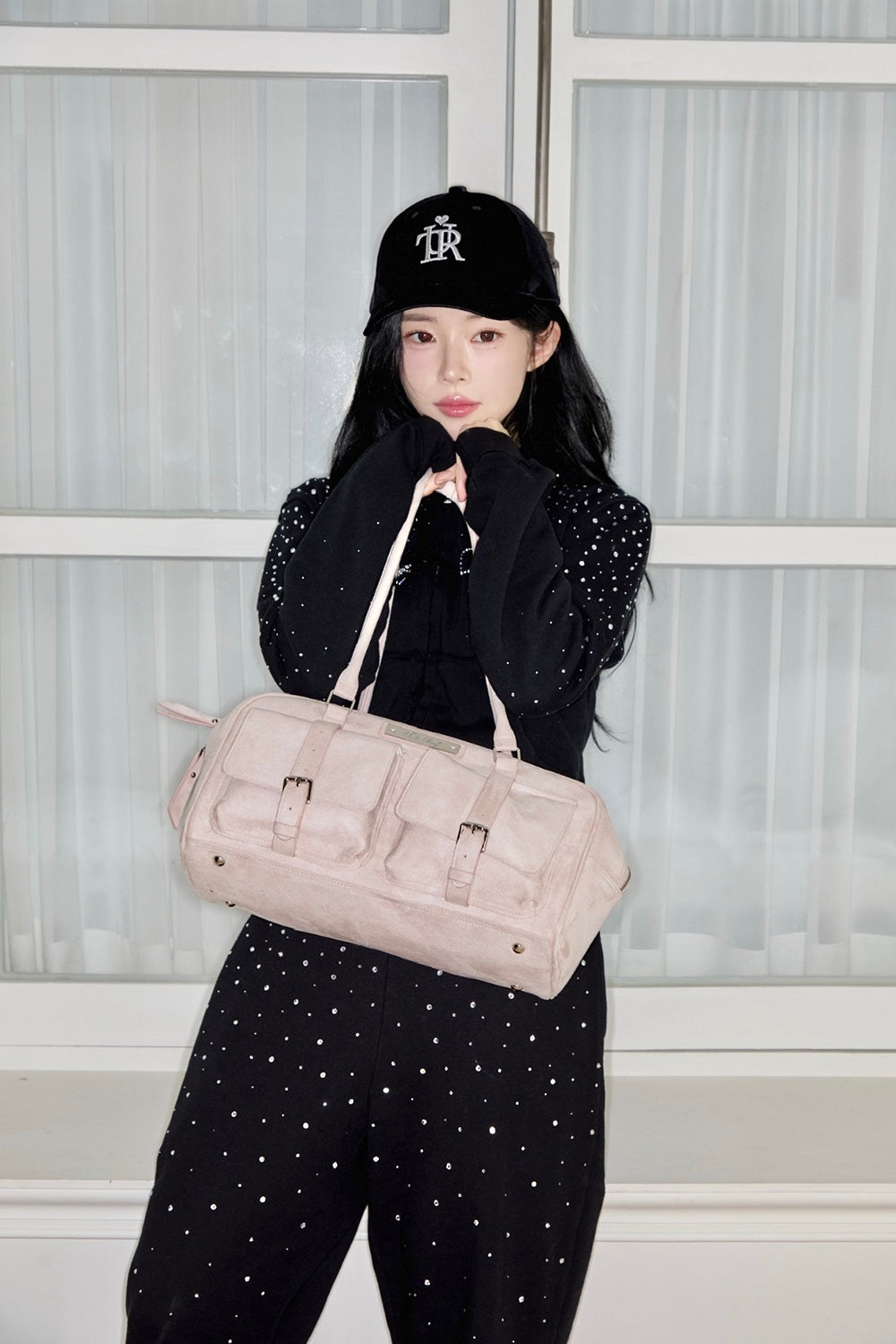 Treat Ürself suède boston bag